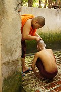 man shaving boy 