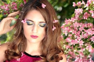 woman with makeup